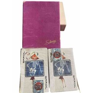 Two Decks Schering Medical Playing Cards Sealed Stamp New Sealed Rare Vintage